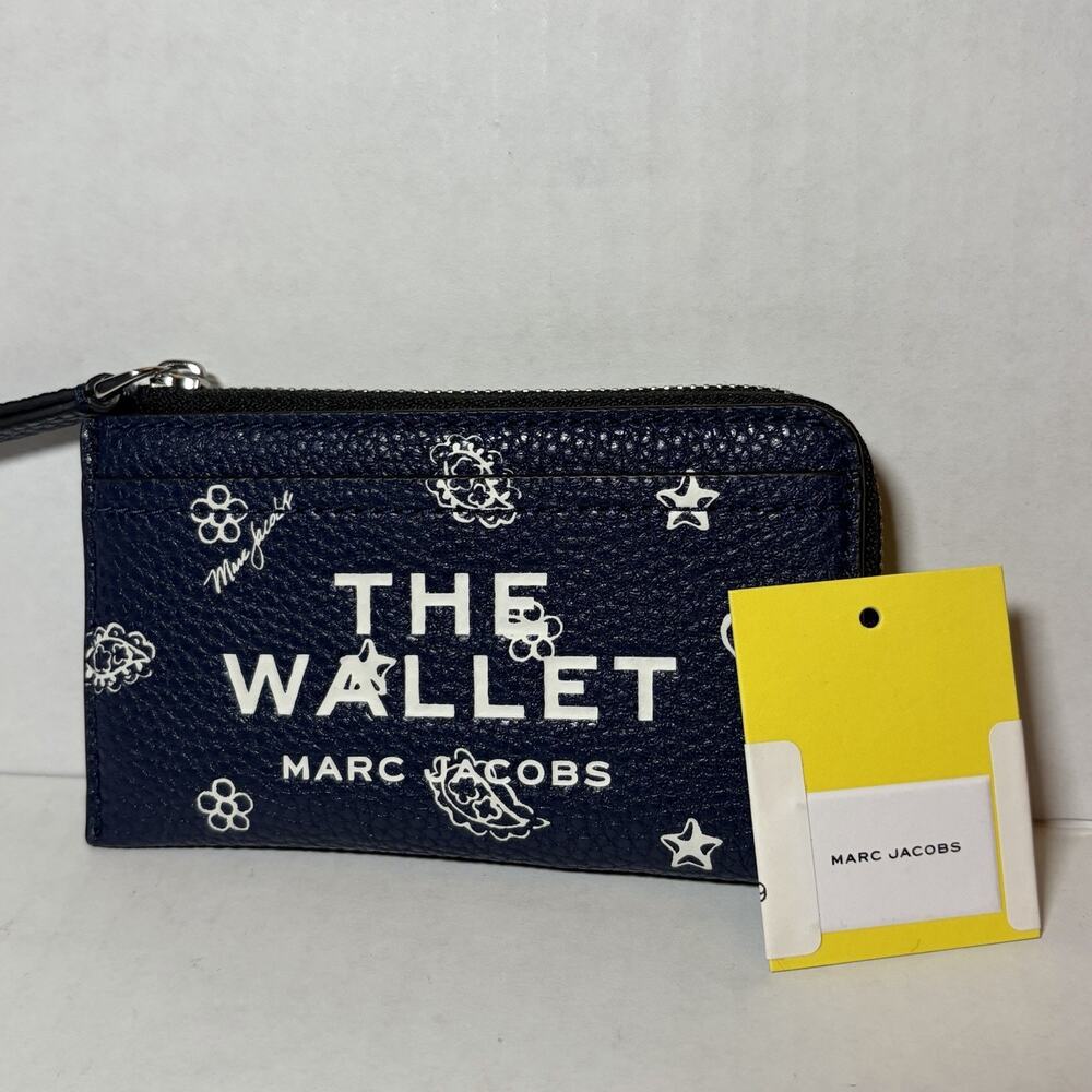 MARC JACOBS The Bandana Top Zip Compact Wallet